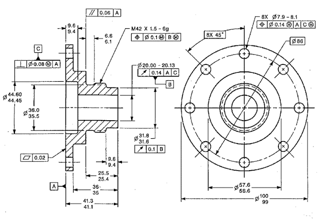 Sample engineering drawing preview